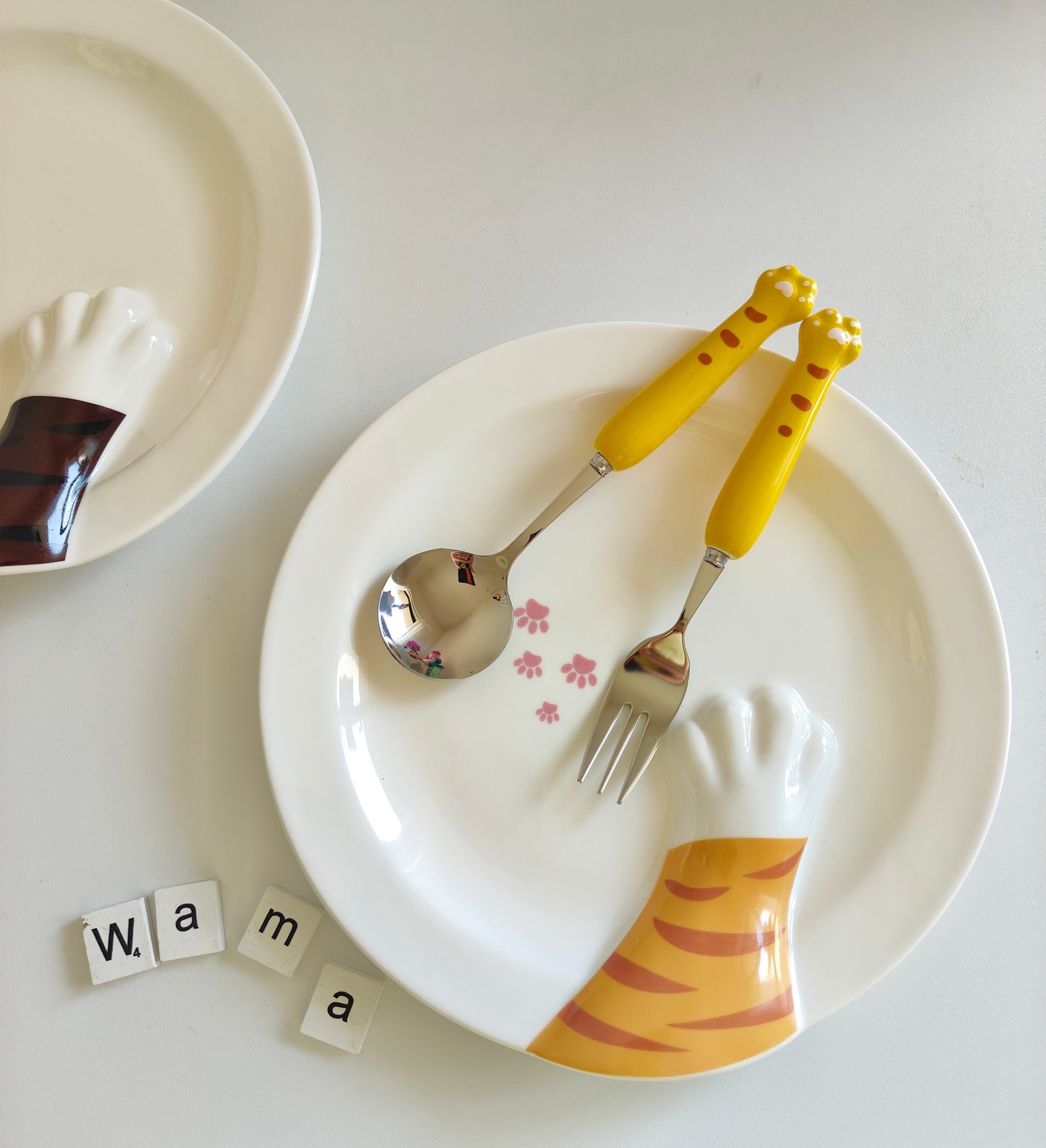 日係可愛立體貓爪盤兩入組