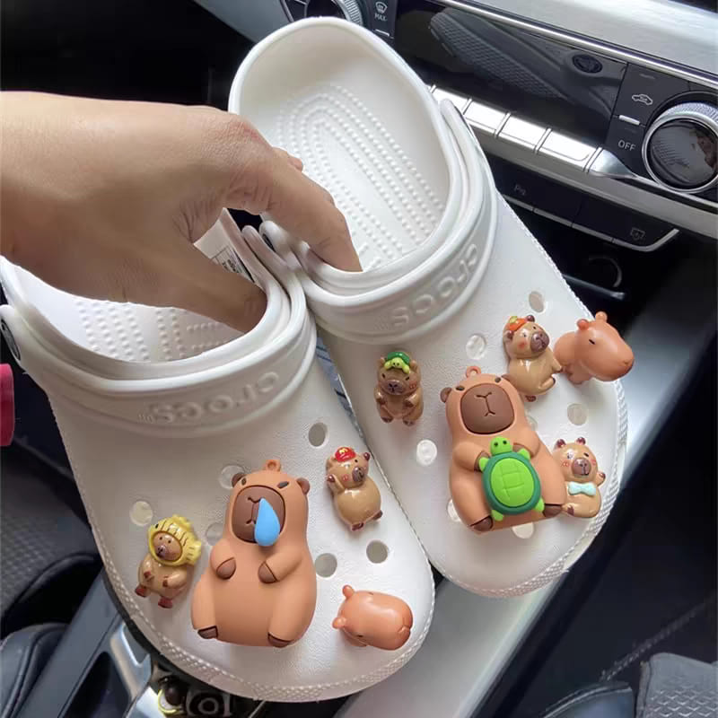 洞洞鞋扣系列 卡皮巴拉鼻涕烏龜9入