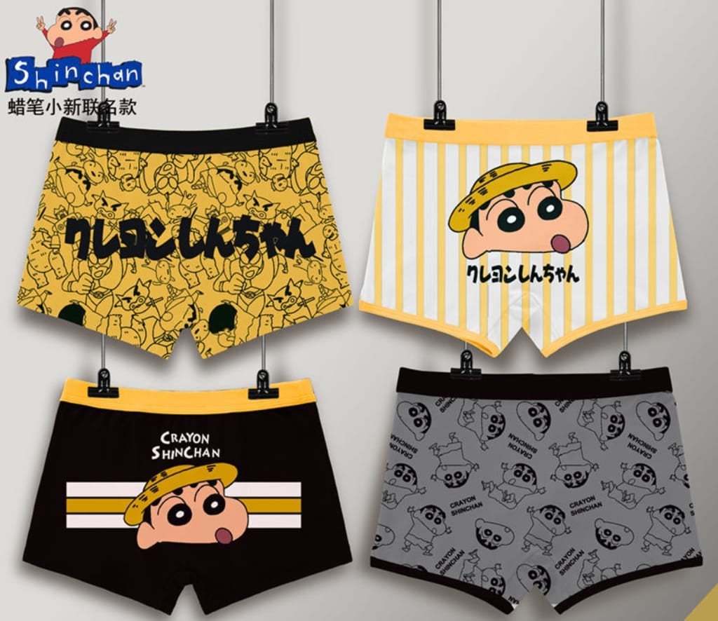 純棉男童黃色小新四角平口褲 內褲