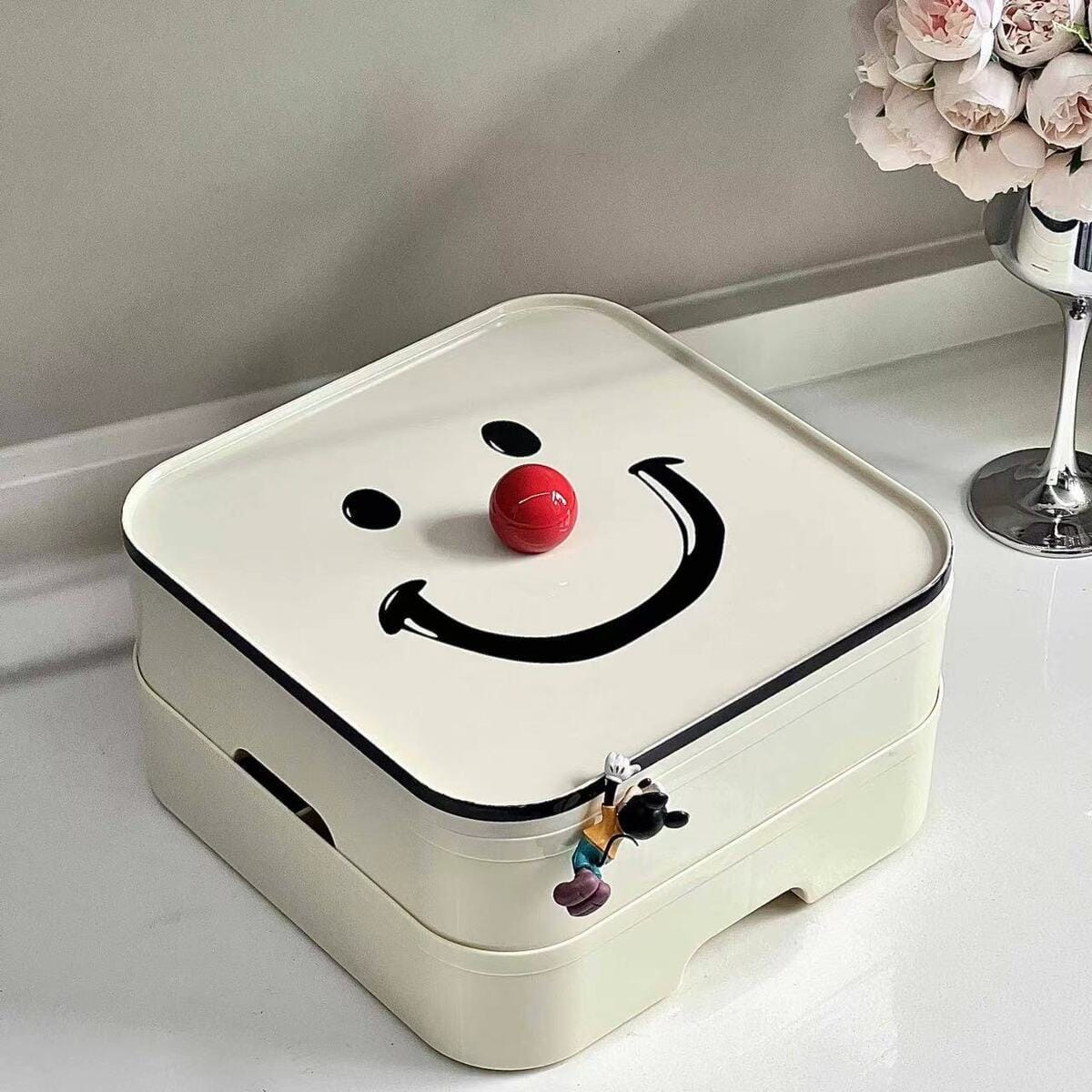 北歐風笑臉水果糖果置物盒