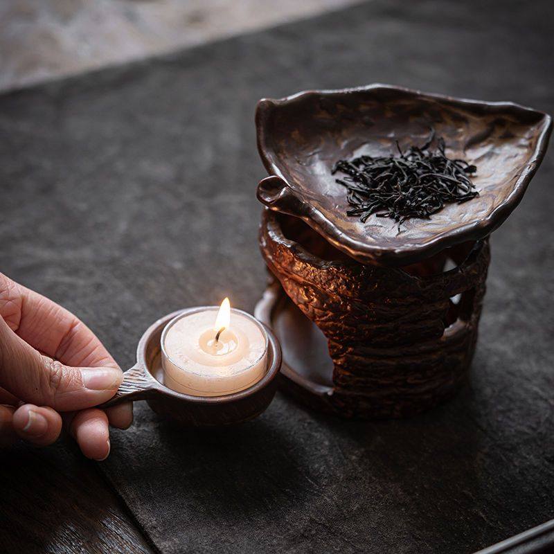 中式茶道老樁陶瓷烤茶爐