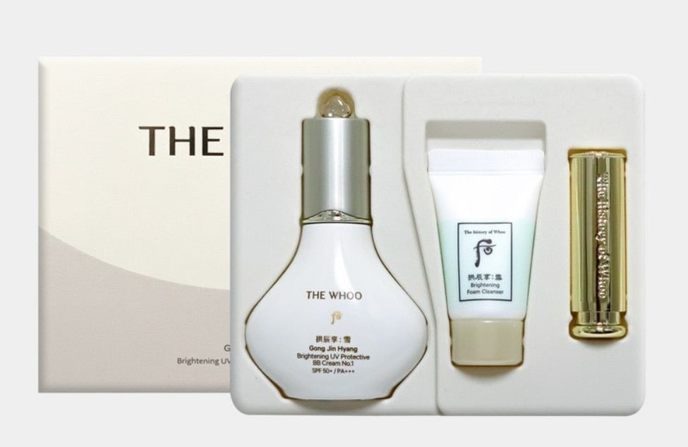 韓國 WHOO  拱辰享:雪 亮白防護BB霜 正裝套盒