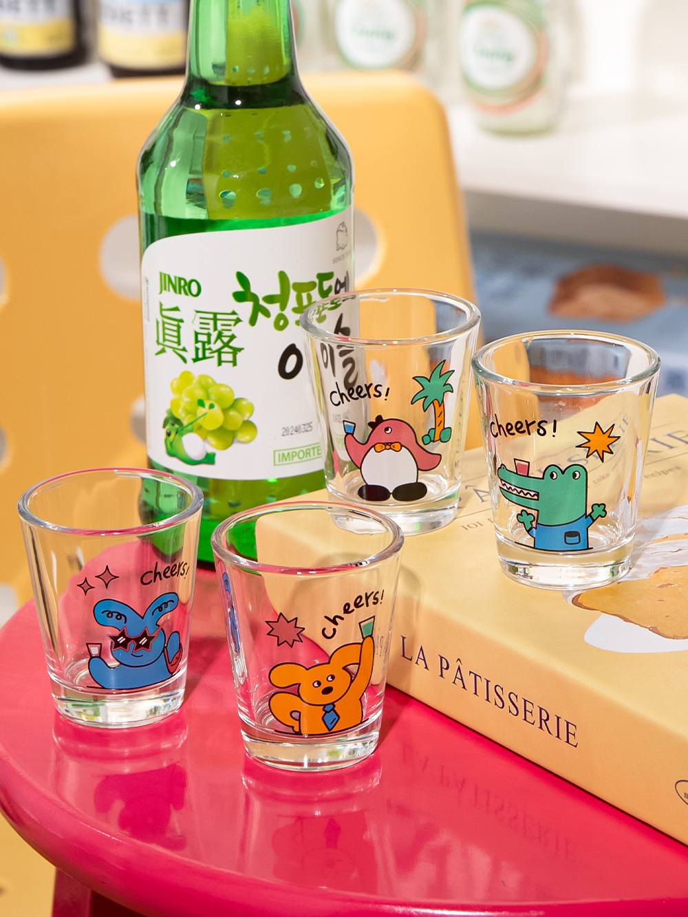 開燒酒派對 微醺動物園玻璃燒酒清酒杯組禮盒