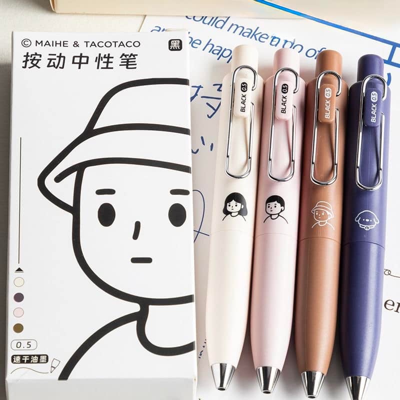 辦公室男女0.5mm胖胖黑色中性筆