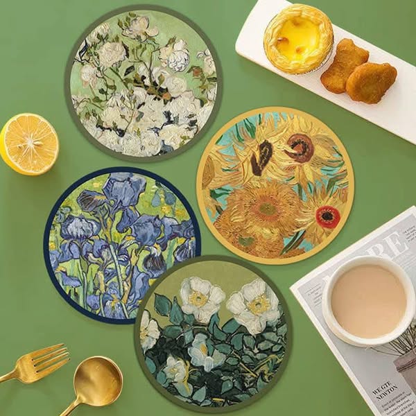 Ins風世界名畫系列隔熱吸水珪藻墊