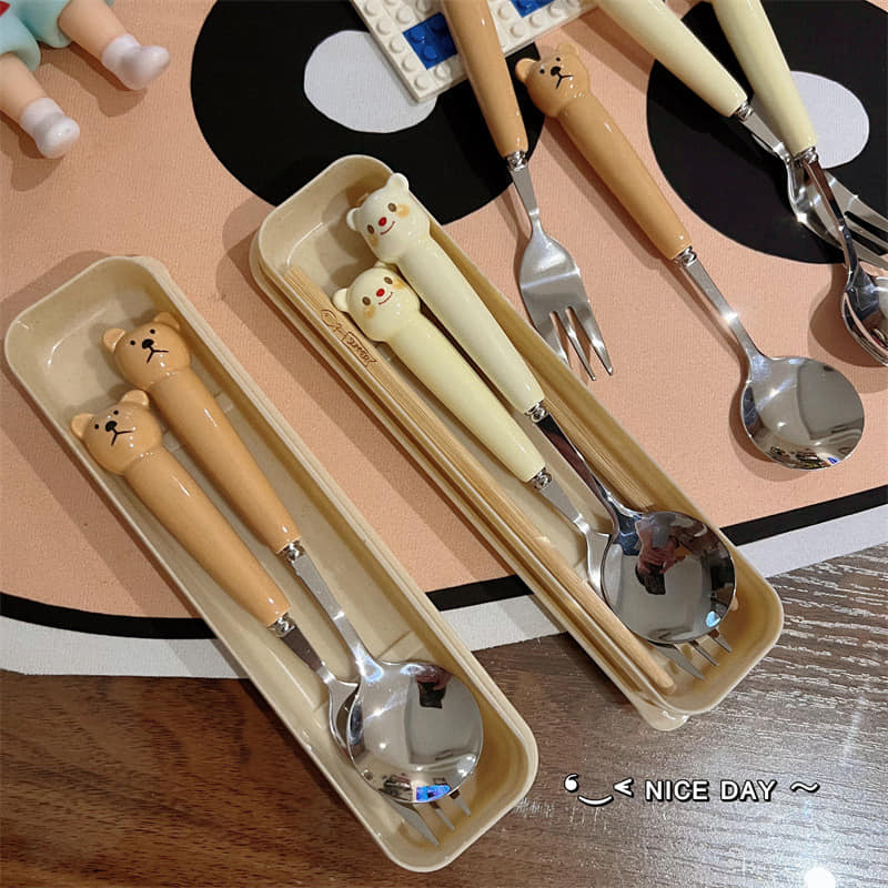 超萌熊仔便攜餐具套裝