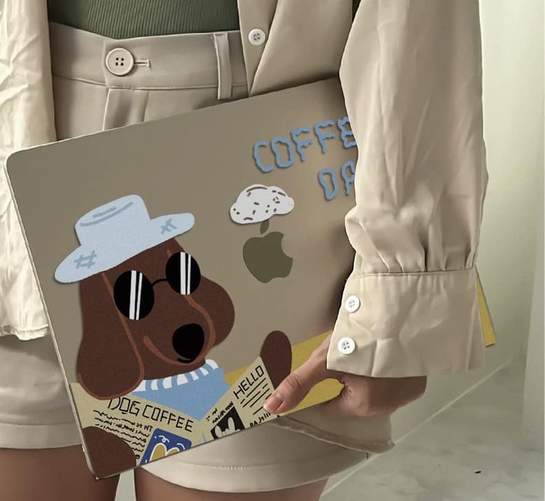 Coffee day放假臘腸狗MAC蘋果筆電保護殼
