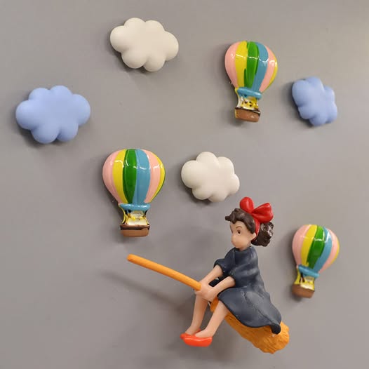 創意立體 小魔女冰箱貼磁貼組  現貨免運