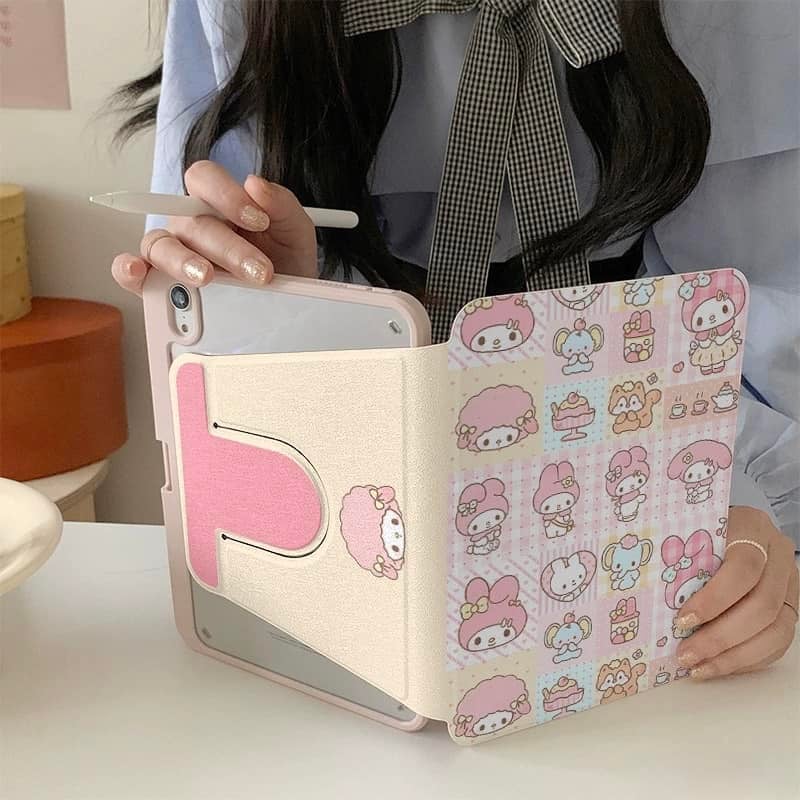 可愛美樂蒂 滿版美樂蒂可愛iPad平板保護套