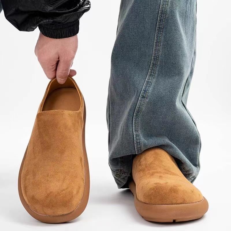 大頭平底勃肯風舒適男款穆勒鞋