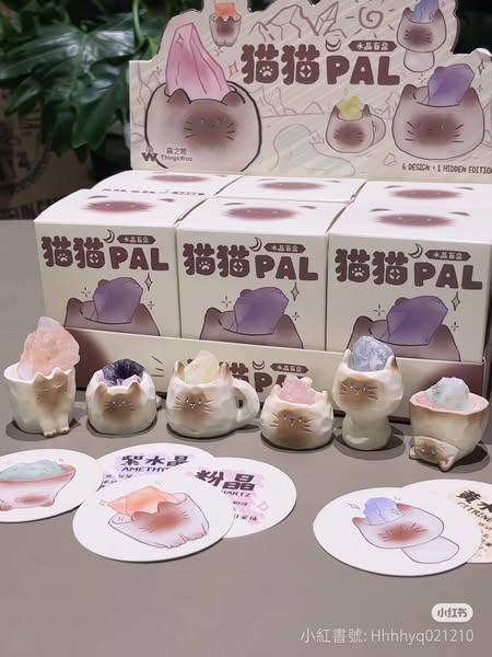 療癒系列貓貓PAL水晶盲盒組6入