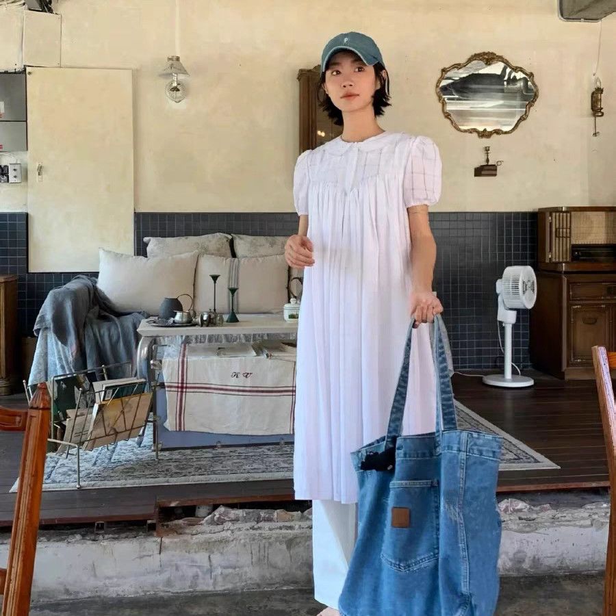 復古牛仔單肩托特包