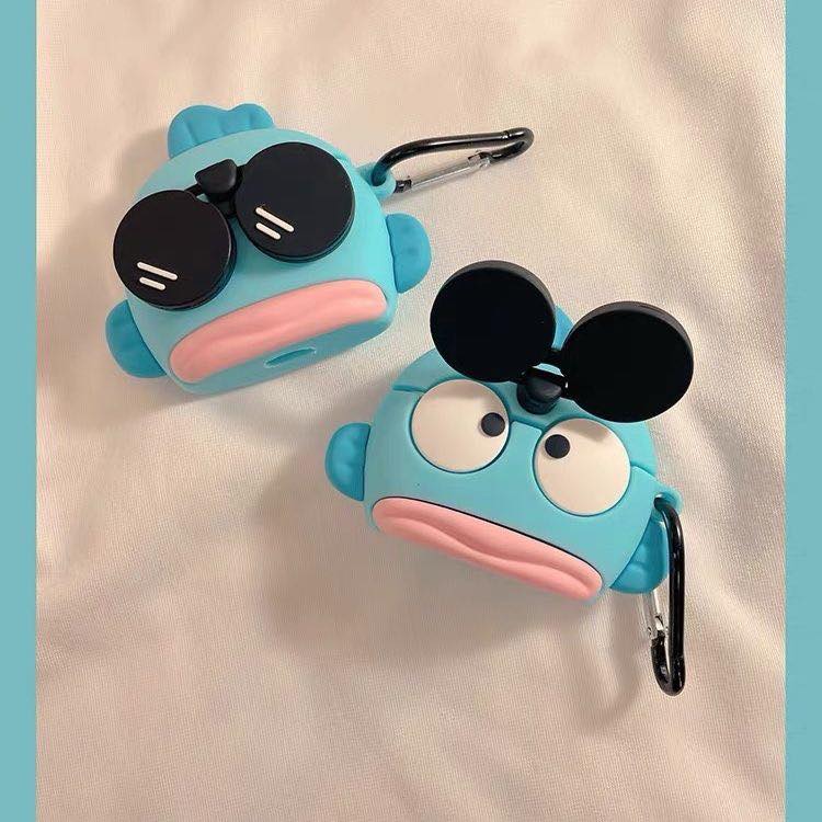 可愛醜魚戴墨鏡AirPods耳機保護套