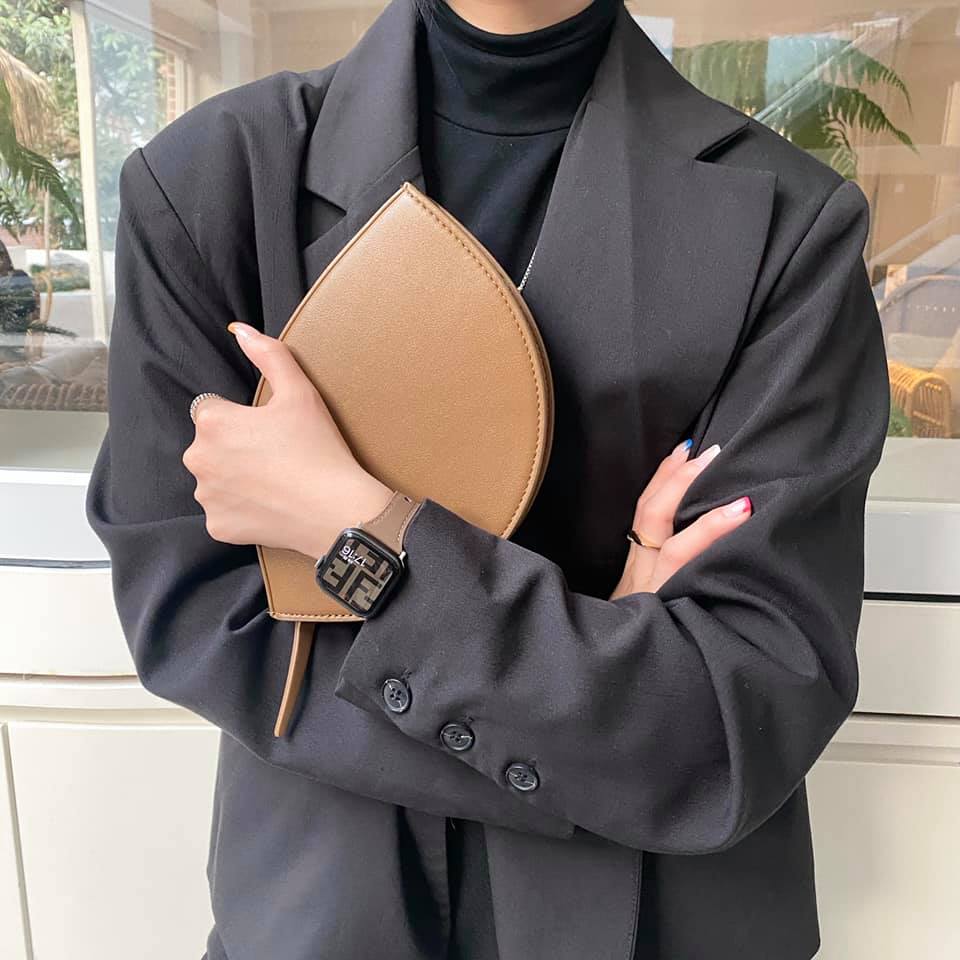 皮革小蠻腰寬版 apple watch錶帶