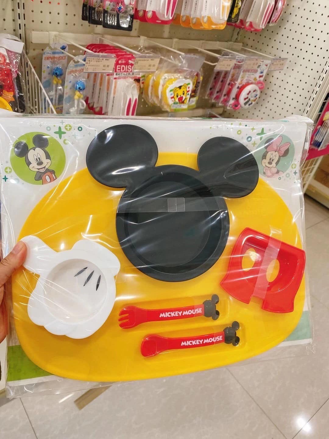 日本製可微波可愛老鼠餐盤    現貨免運