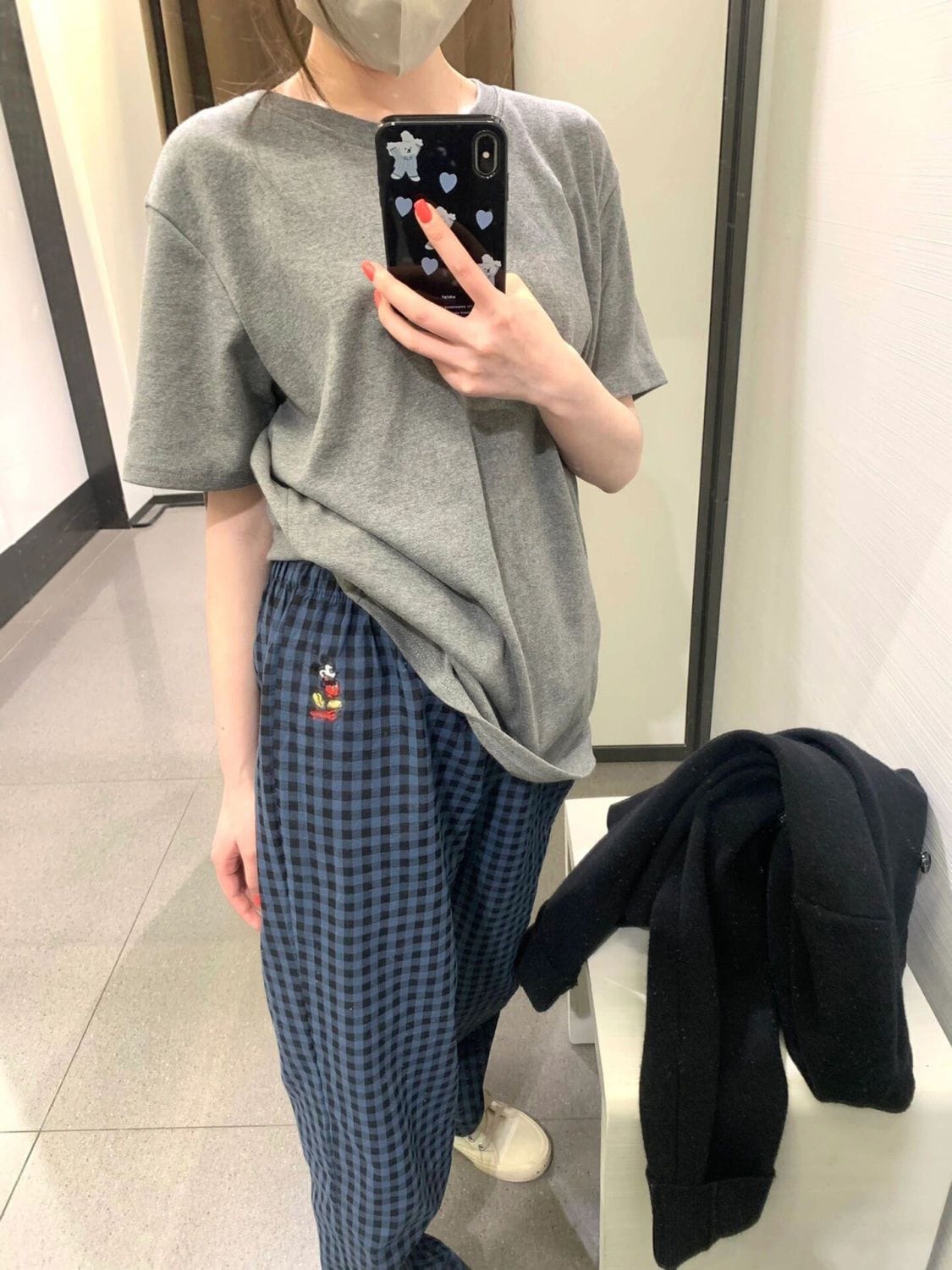 舒舒服服綿綿的老鼠格子睡褲