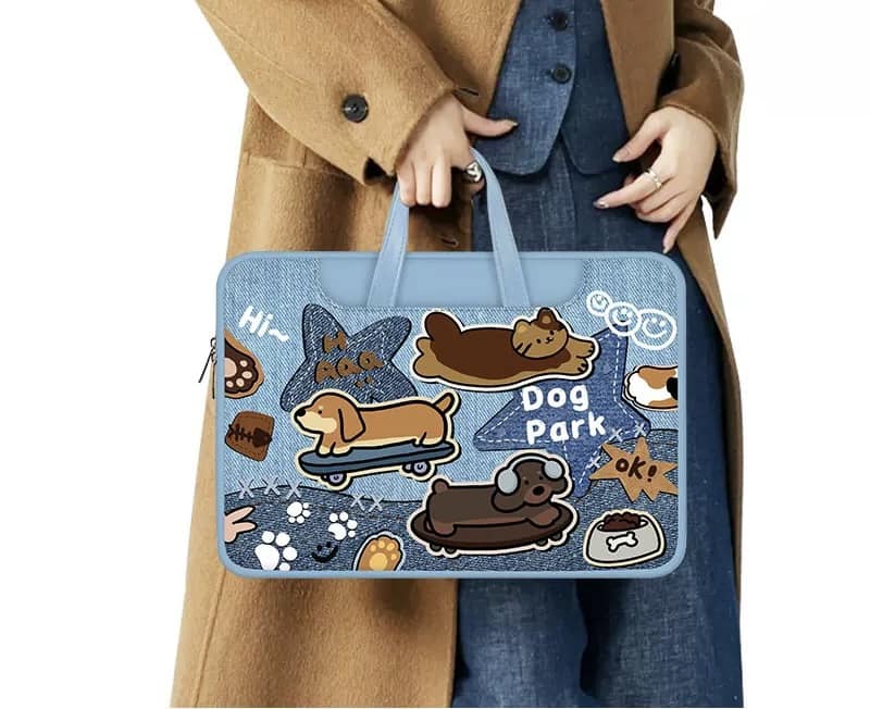 牛仔狗公園 臘腸狗兒牛仔風多功能旅行電腦包