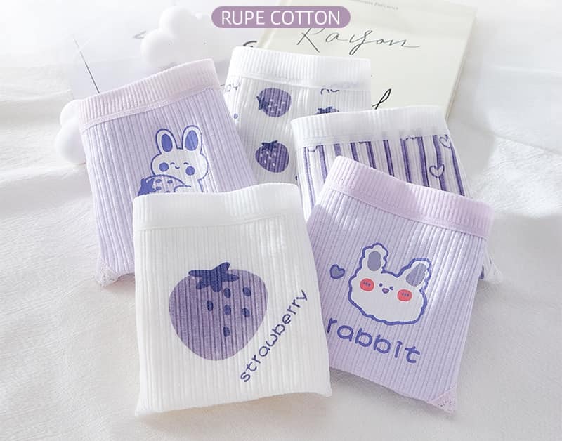 純棉女童紫色系三角內褲