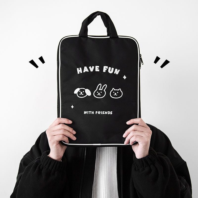 黑白插畫風平板包9-11吋適用  iPad平板保護包