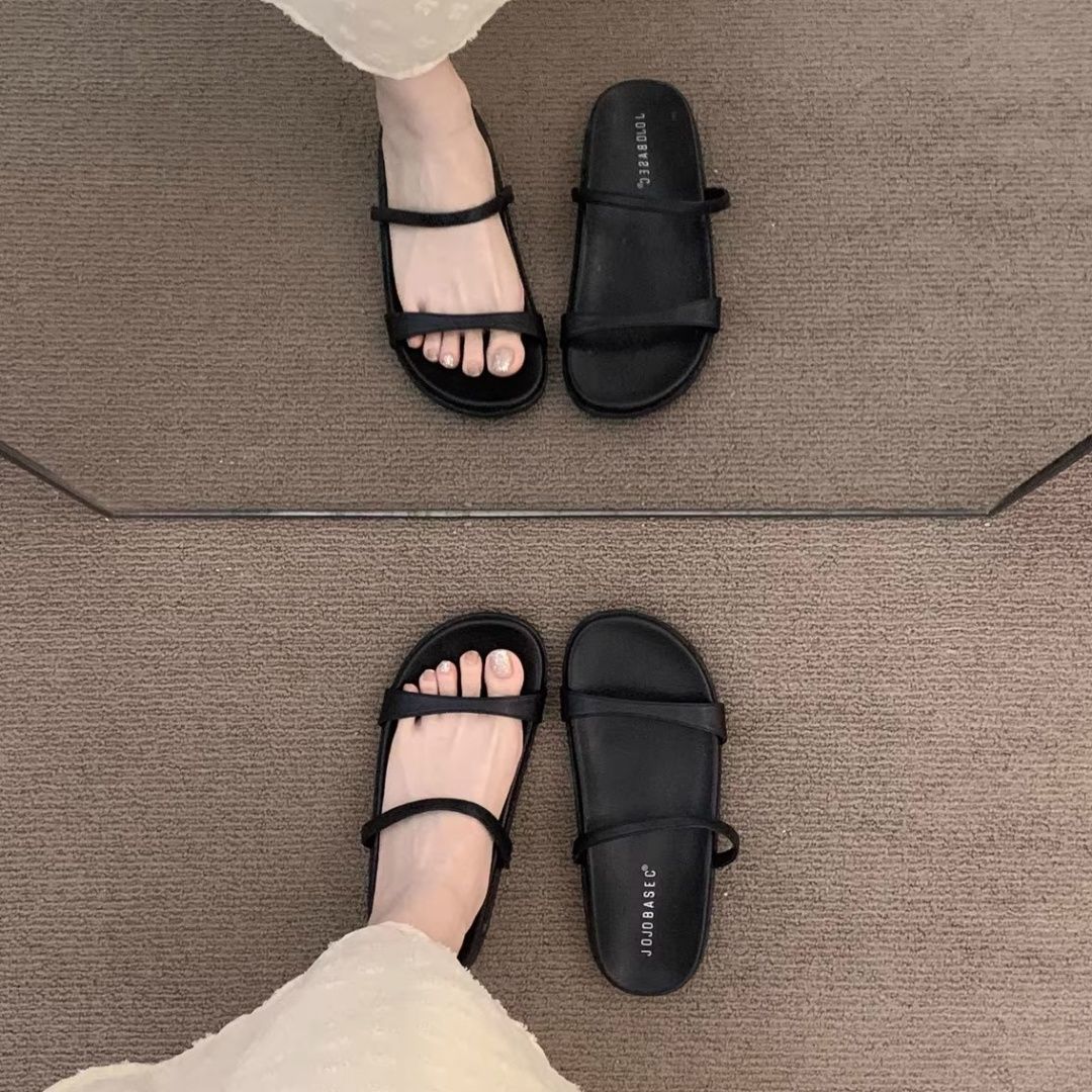 夏日百搭復古風涼拖鞋