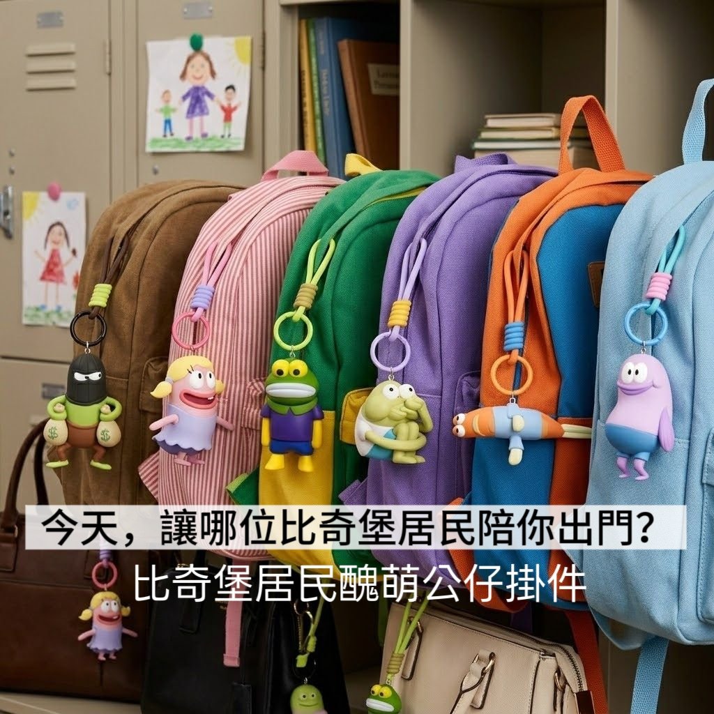 比奇堡居民小魚民盲盒掛件 一組六入