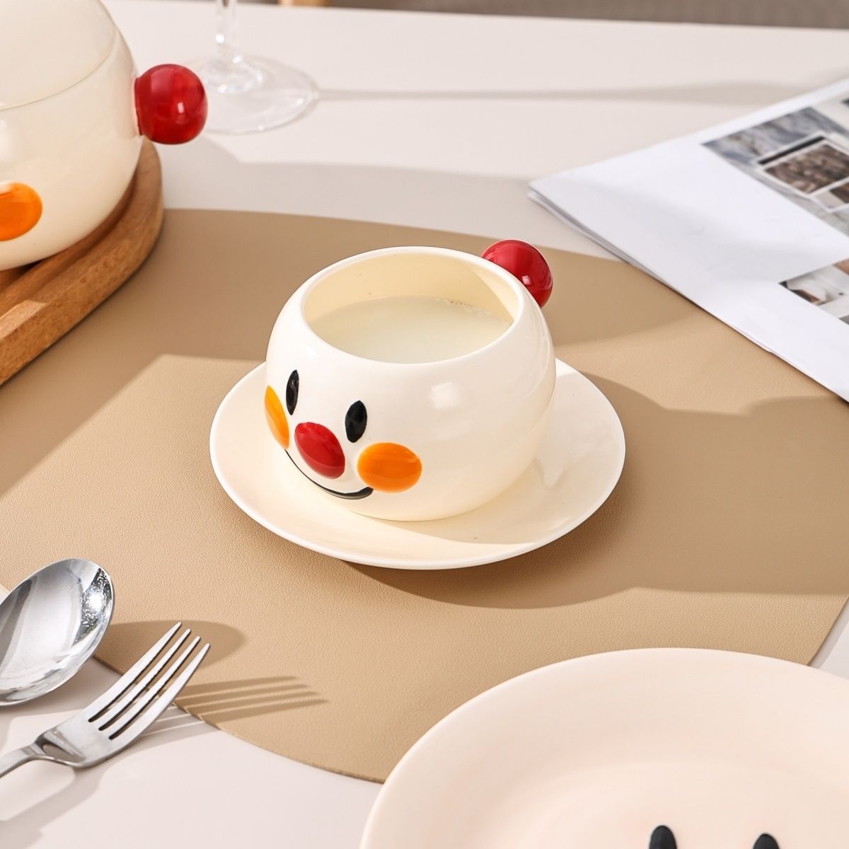 可愛麵包超人咖啡杯碟組合   現貨免運