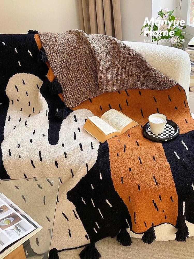 北歐風造型蓋毯 必備仙人掌流蘇設計感家居毯