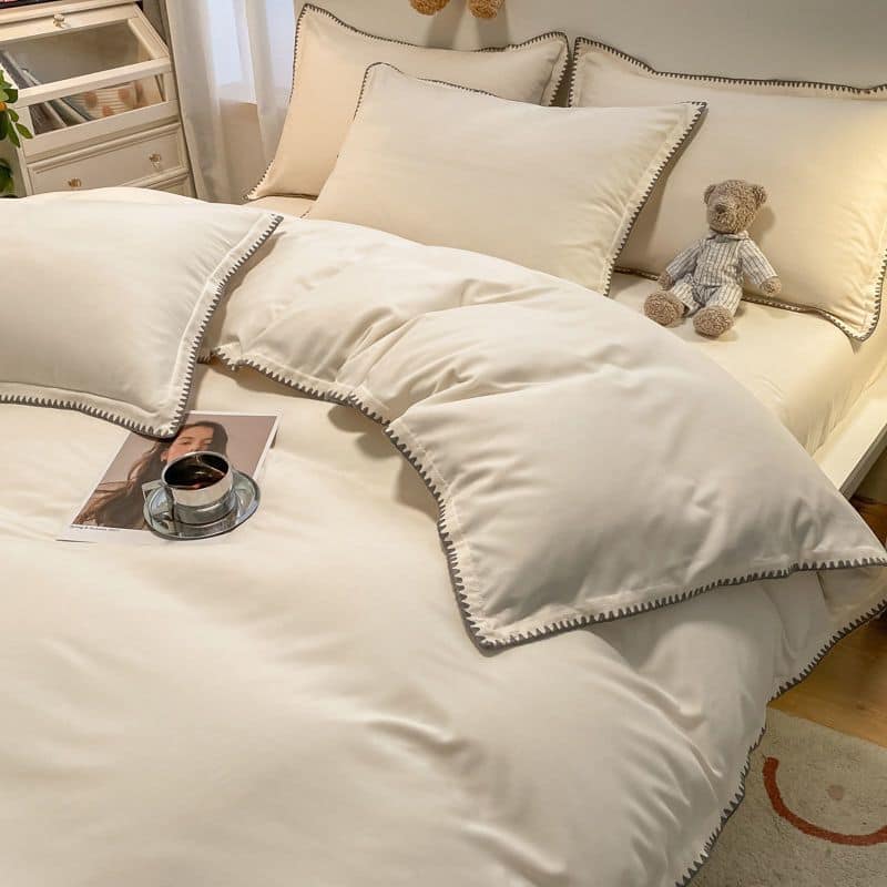 純色超柔水洗感四件套床包組