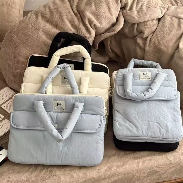 韓系ins風 加厚防震手提筆電平板包電腦包