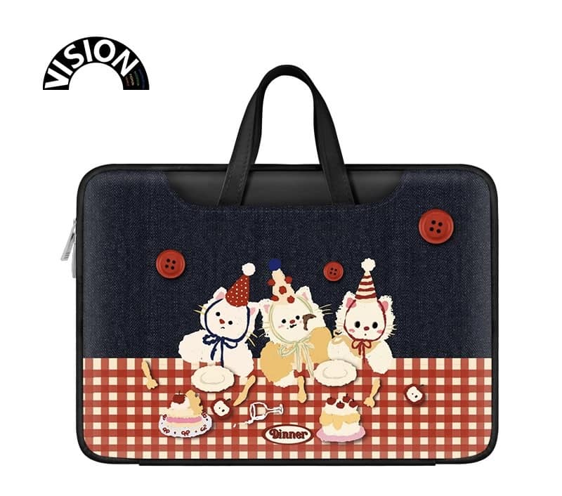 派對帽 三小貓生日派對插畫風多功能旅行電腦包