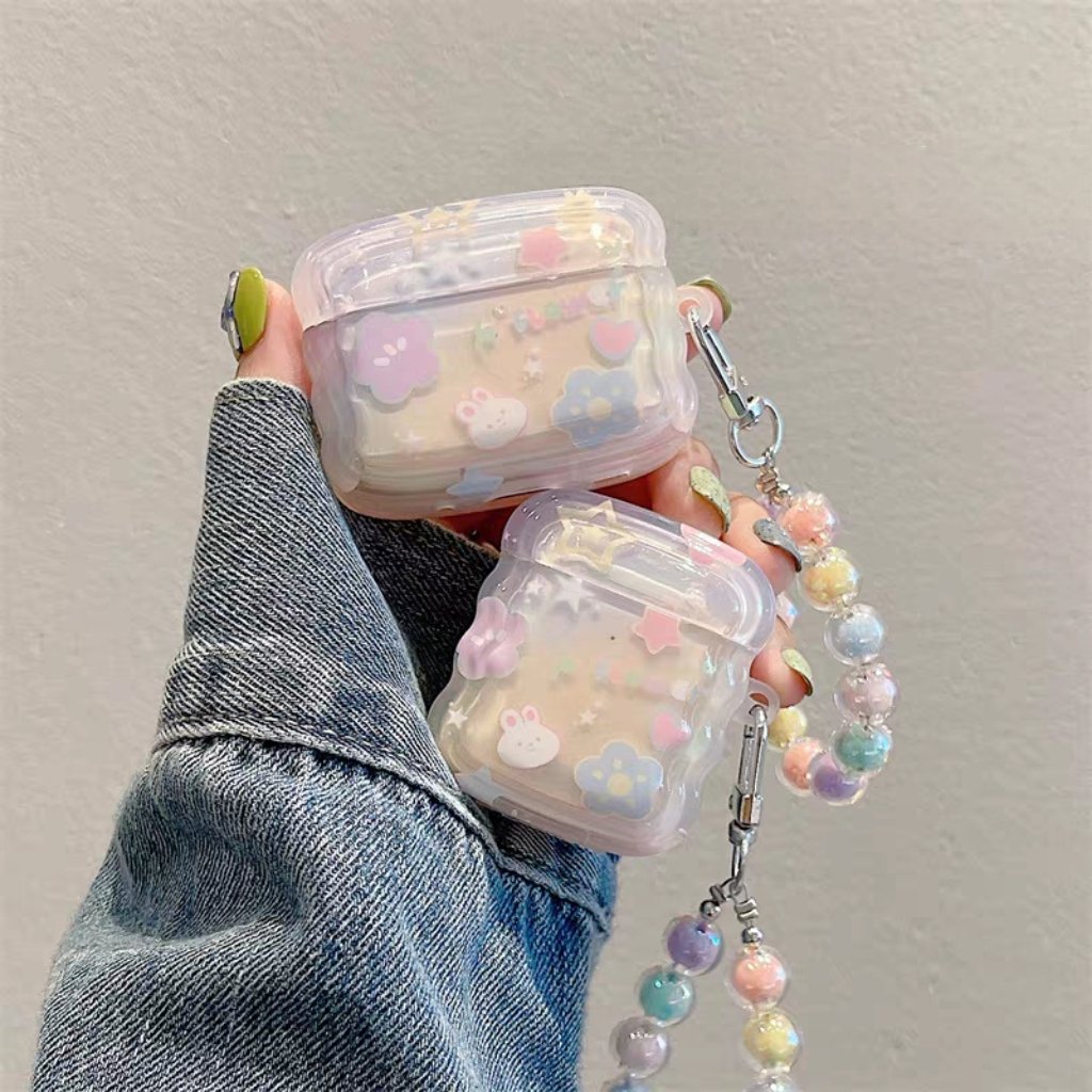 暈染星星兔AirPods保護套