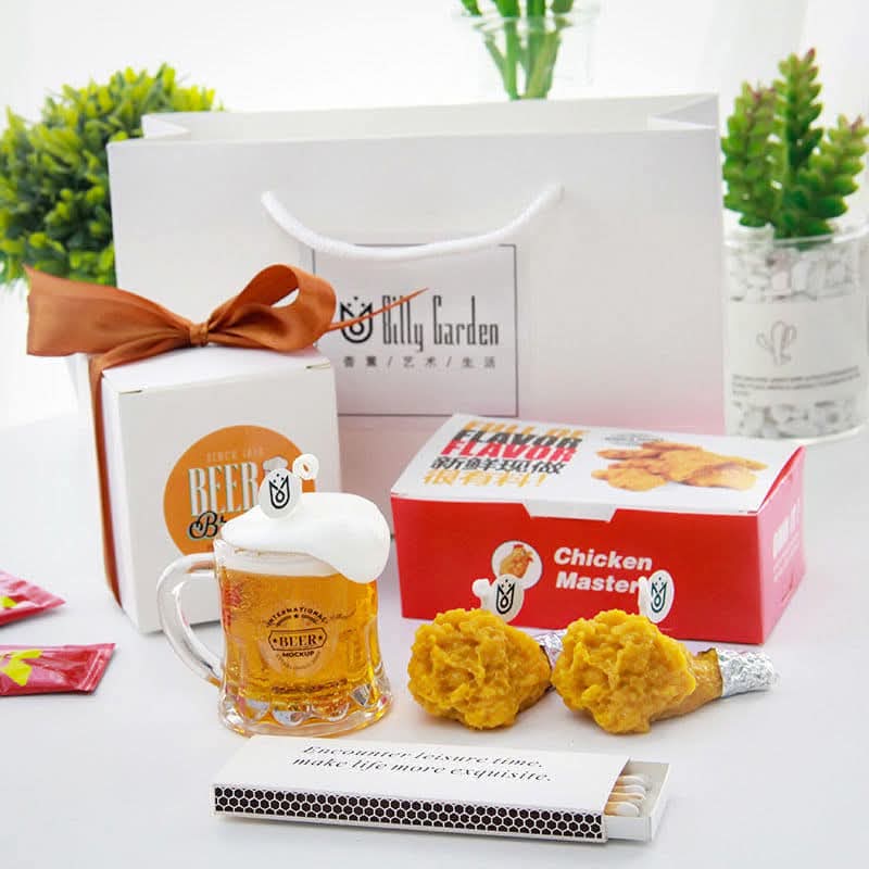 迷你啤酒炸雞蠟燭套裝