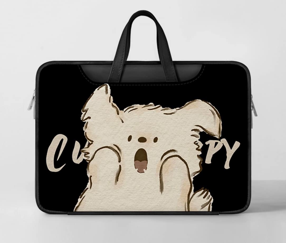 尖叫小狗 可愛小狗兒插畫風多功能旅行電腦包