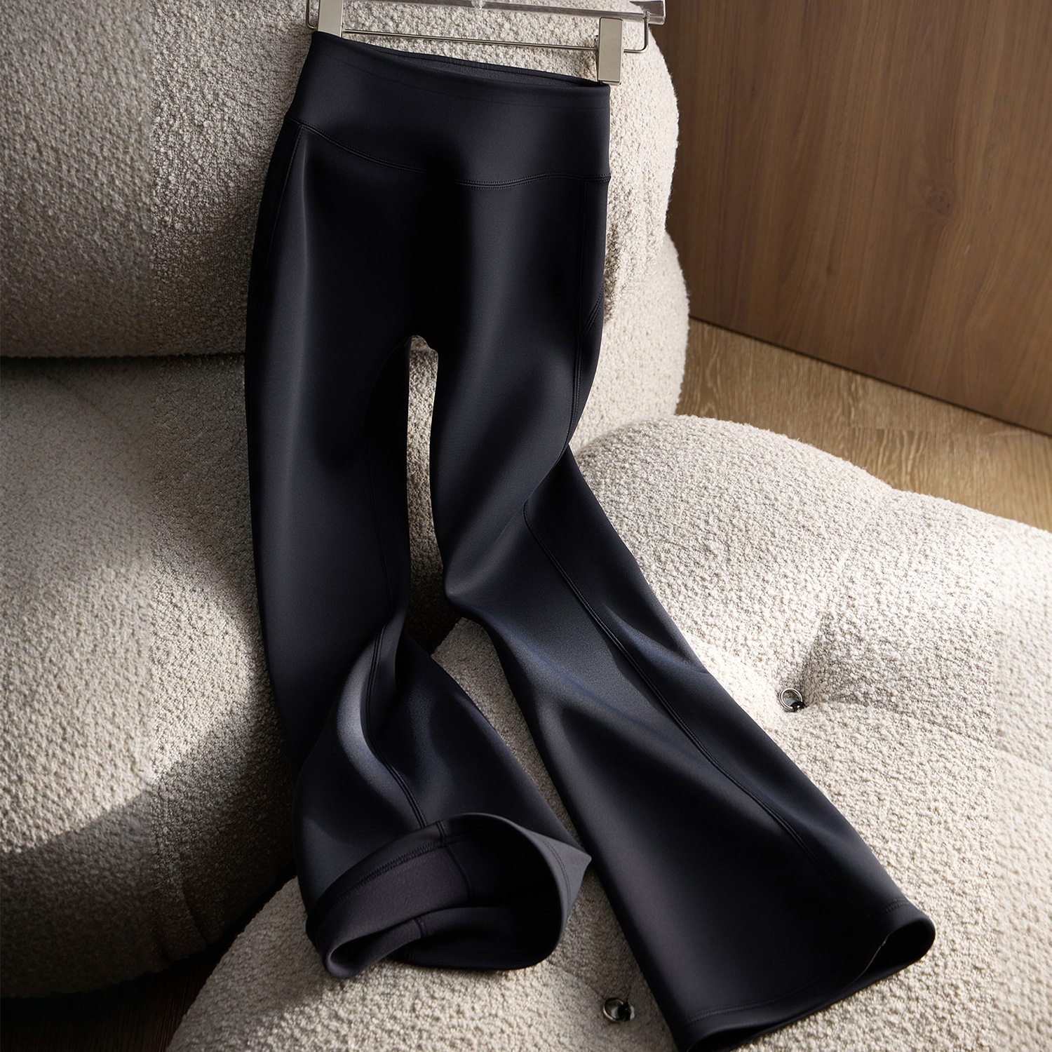 韓系雲朵感加絨喇叭褲