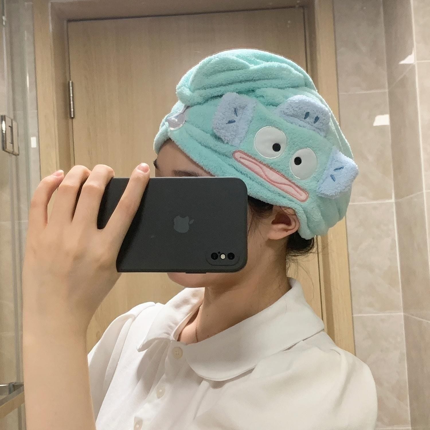 醜魚乾髮帽速乾吸水毛巾組合