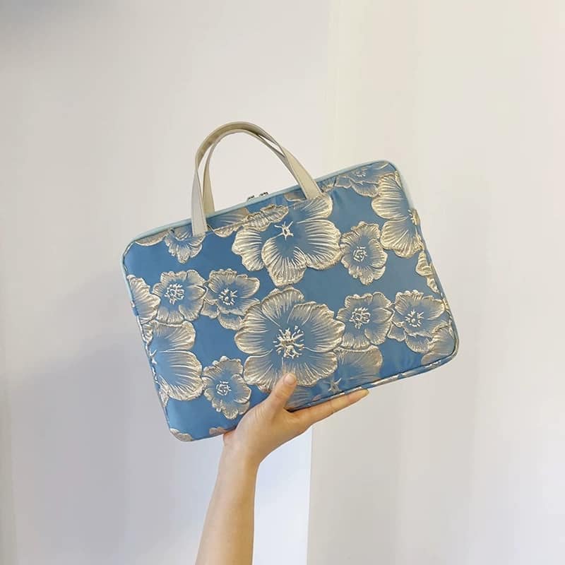 人間富貴花 刺繡牡丹多功能旅行電腦包