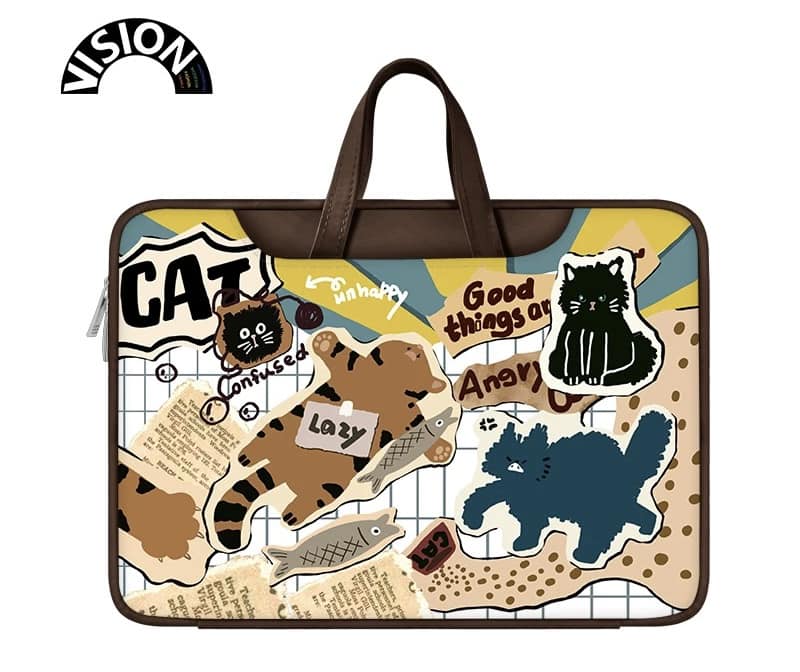 我愛貓 貓咪插圖可愛感 多功能旅行電腦包