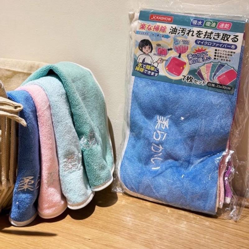日本 KA-SHOW 奈良老舖超細纖維神仙抹布25x30 cm (7入組) 10/2收單M