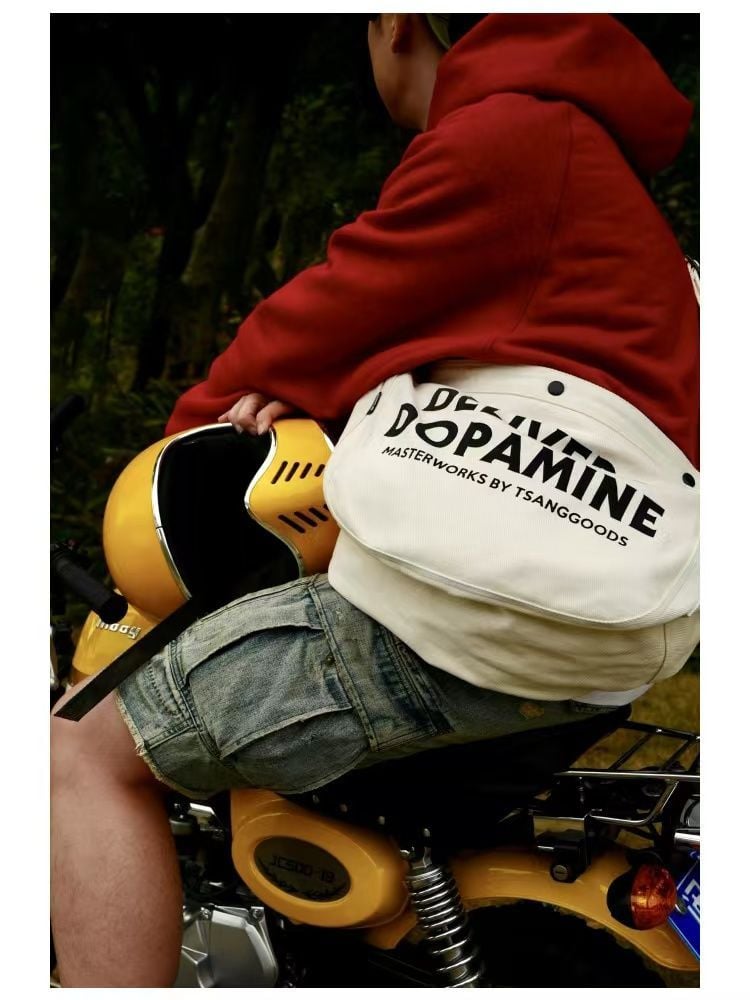 復古街頭機能大包 潮牌新款大容量托特斜挎包