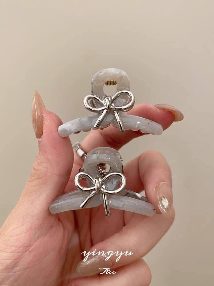 韓系水墨蝴蝶結抓夾