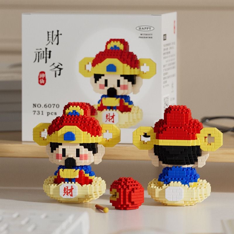 神仙系列微顆粒積木  財神爺加月老