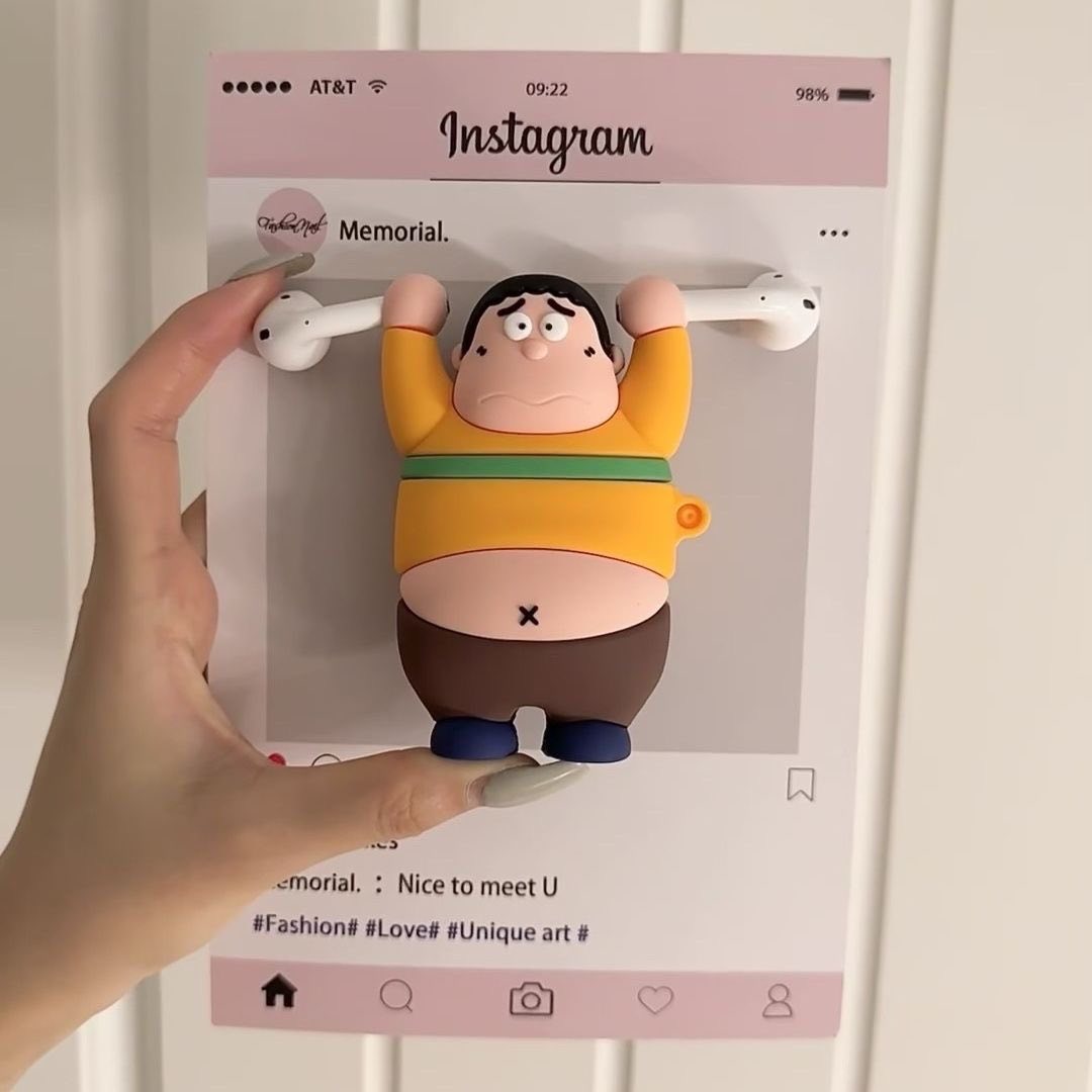 孩子王胖虎 胖虎舉啞鈴AirPods耳機套