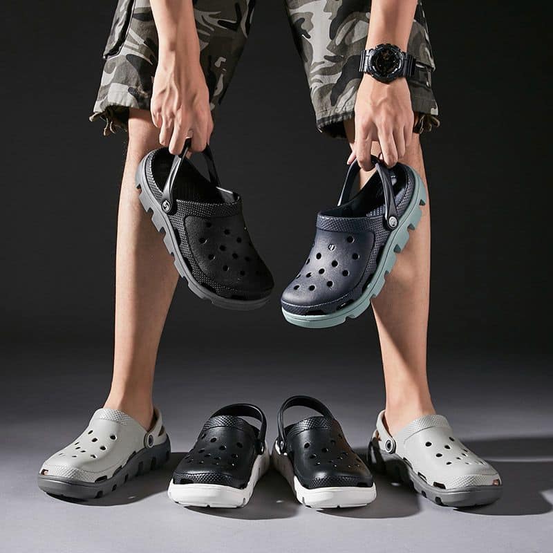 男款夏季舒適休閒洞洞鞋