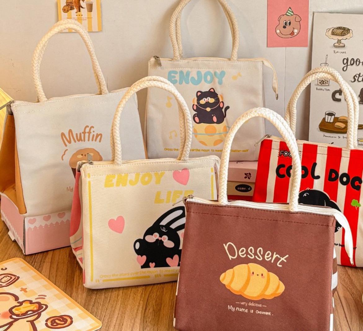 可愛麵包保溫便當袋