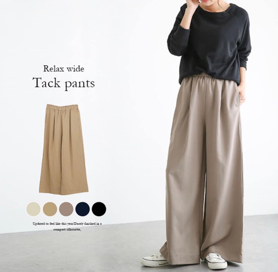 日單垂感溫柔風直筒鬆緊長褲   現貨免運