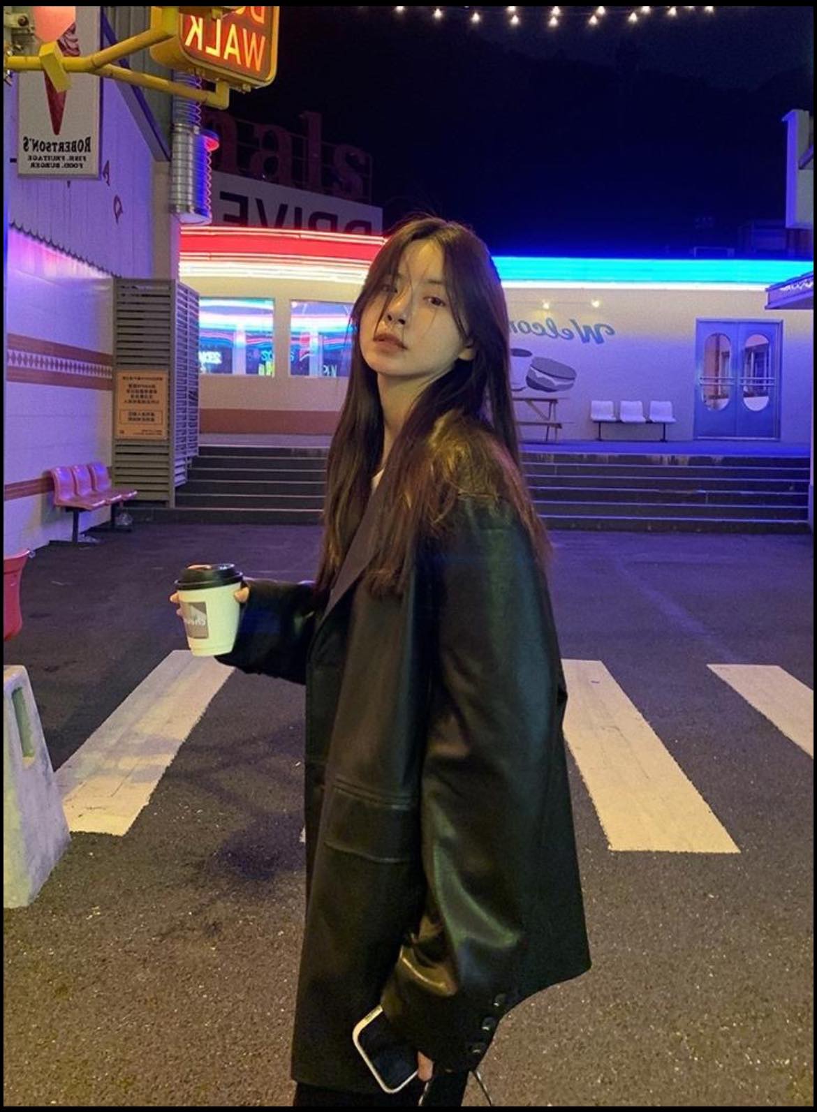 韓版復古寬鬆皮衣西裝