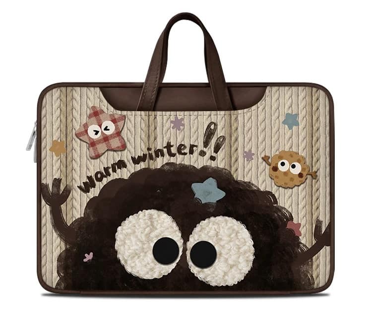 灰塵精靈 小煤球插畫風多功能旅行電腦包