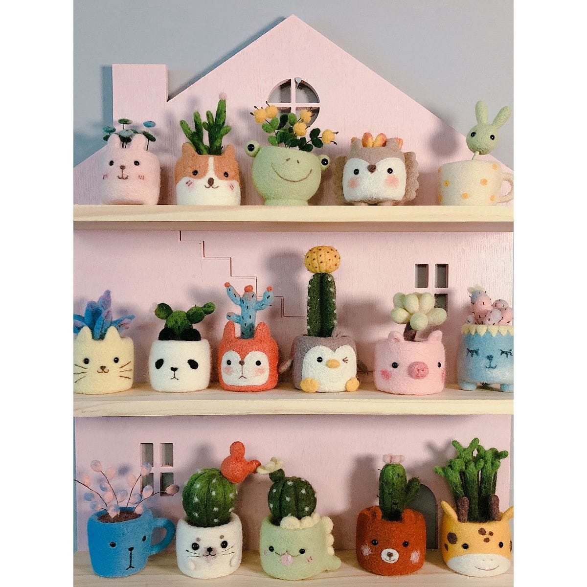 迷你可愛DIY 多肉動物羊毛氈戳戳樂