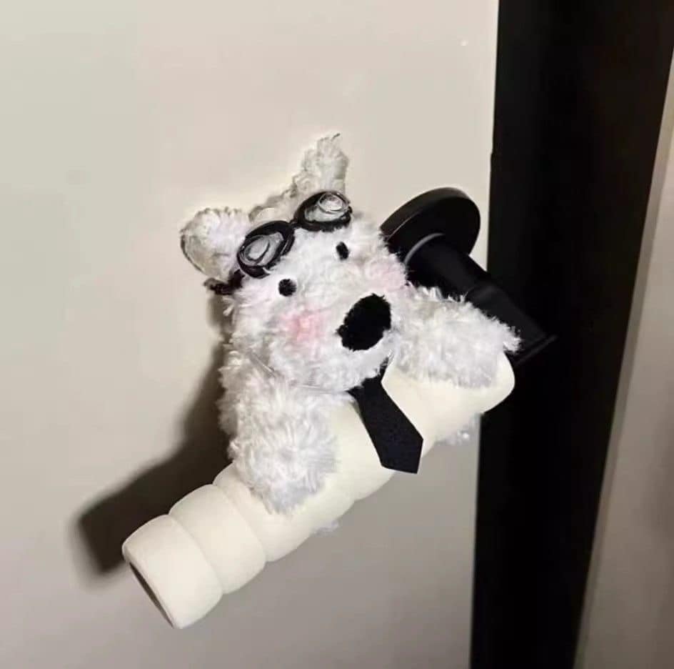 西高地小狗房門把手裝飾套保護套