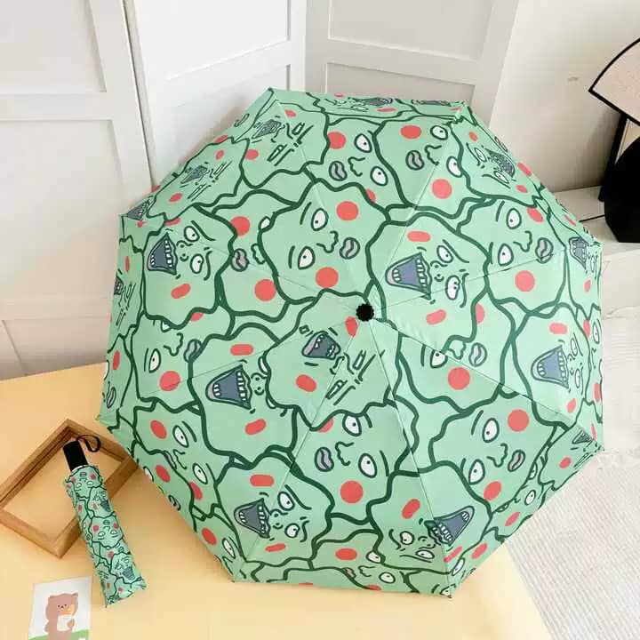 超人100 醜醜小酒窩折疊晴雨兩用自動傘